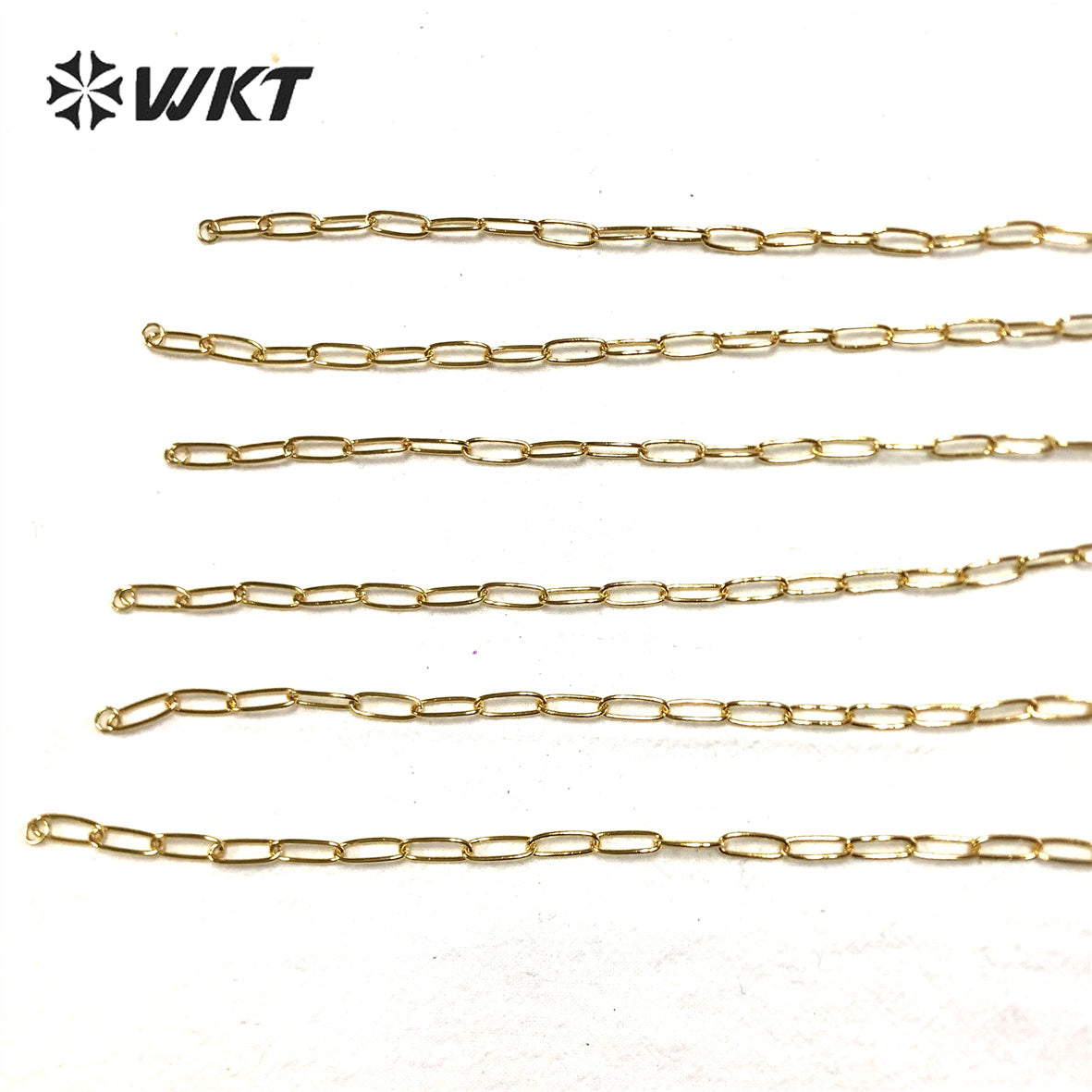 WT-BFN025 WKT Beautiful and Elegant High Quality Punk Choker Women Gold Electroplated Big Link Chain Necklace Metal Necklace
