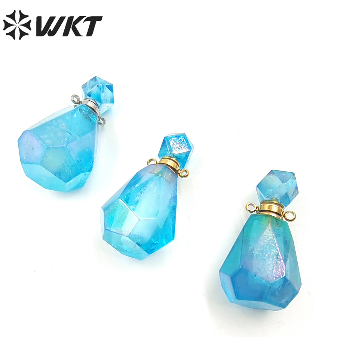 WT-P1786 Lovely Fashion Perfume Bottle Pendant Natural Crystal Exquisite Pendant Women Jewelry Crystal Quartz Pendant