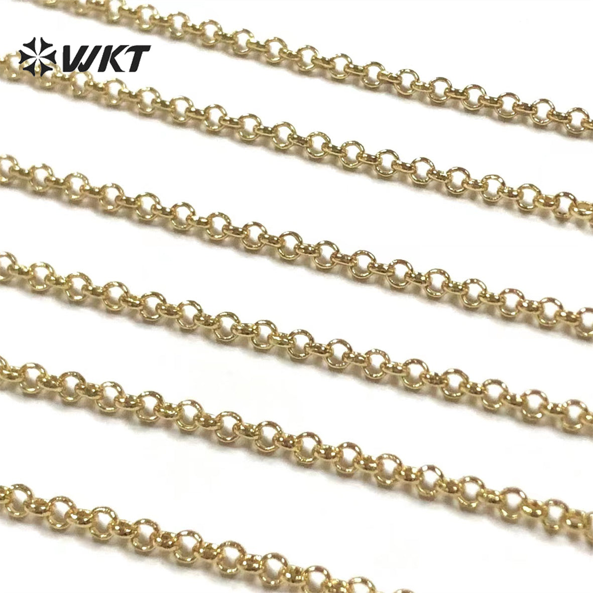 WT-BC186 WKT 2022 Exquisite Jewelry Brass Chain Gold Chain Brass With Gold Plated Necklace Link Chains for DIY Jewelry Findings
