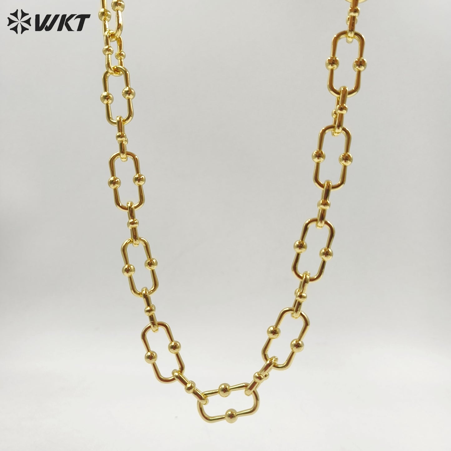 WT-BC235 Copper-plated in 18K Gold Color Korean Handmade Box Buckle DIY Bracelet Necklace Sweater Chain