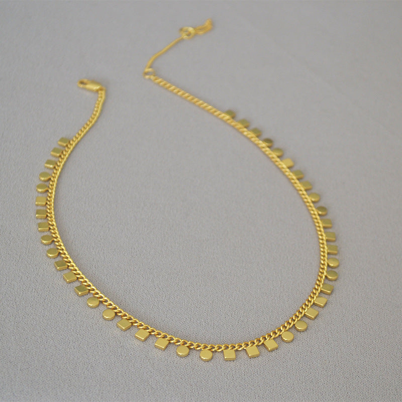 BFN014 Amazing Unique Cool Fashion 18k Morden Gold Plated Welding Chain Necklace Big Statement Charm Simple Metal Necklace