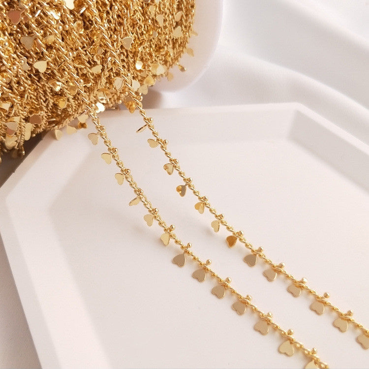 WT-BC220 Hand Made New Arrival Hot Sale18K Gold Plated Yellow Brass Jewelry Chain Sell by Meter for Necklace Bracelet Parts