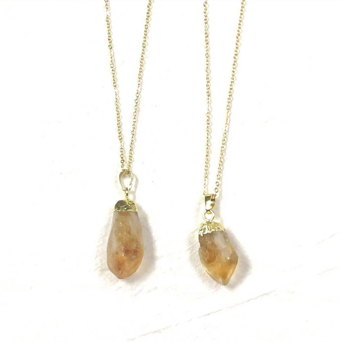 WT-P1757 Small Cute Yellow Citrine Pendant With 18k Real Gold Plated Ladies Gift Pendant Natural Crystal Pendant