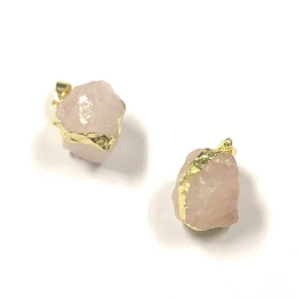 WT-P1775 Shiny Rock Style Round Natural Stones Rose Crystal Pendants Indian Agate Pendants Raw Crystal Pendant Lady Jewelry