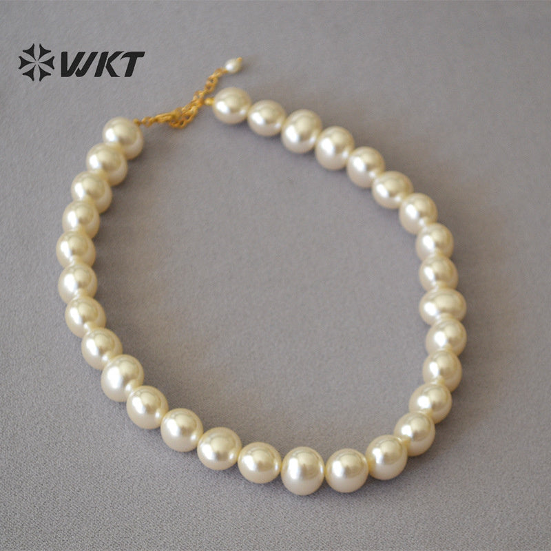 WT-JN177 French Elegant Pearl Necklaces Full Strings and Other Large Pearl Necklaces Women's Jewelry Natural Pearl Necklaces