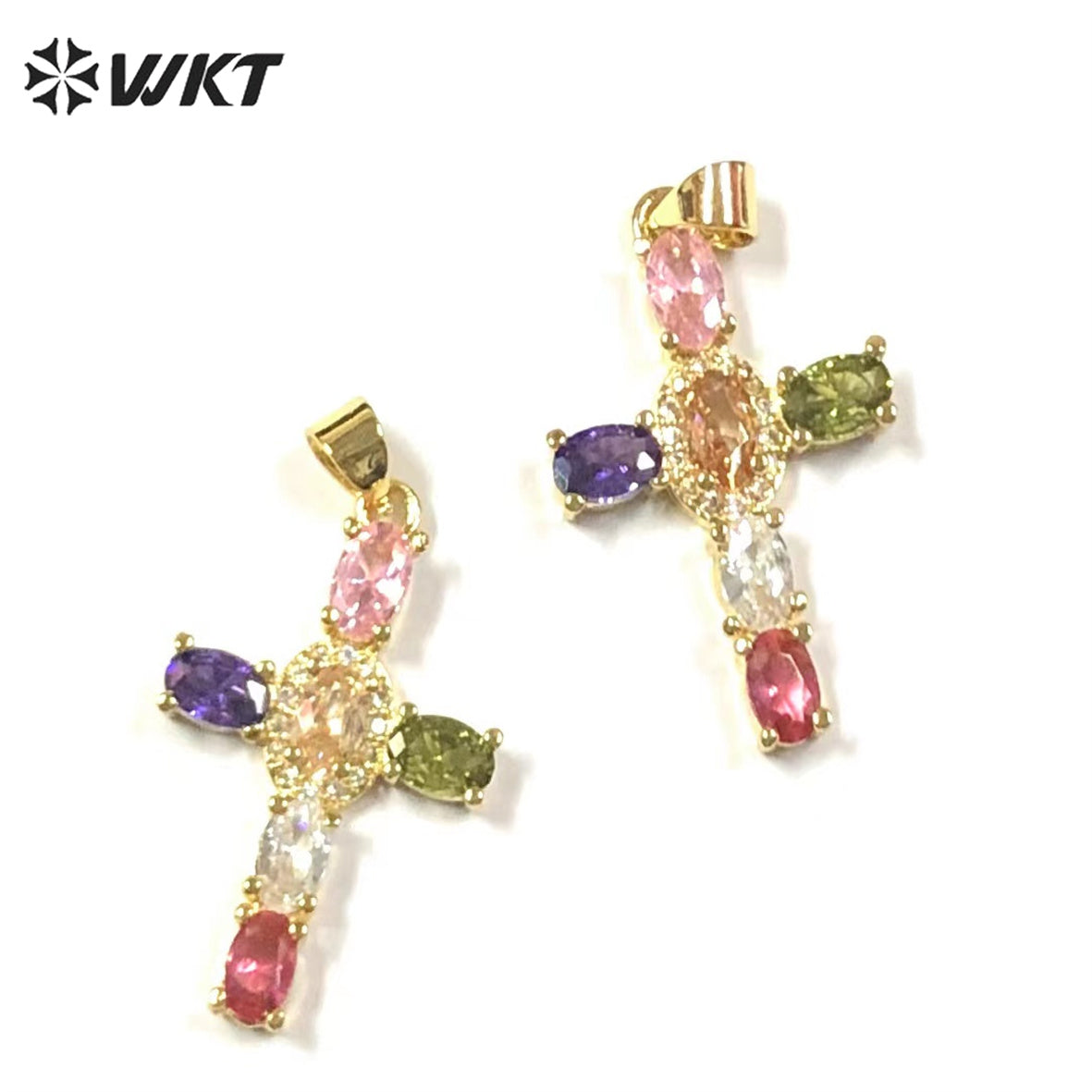 WT-MP246 Fashion Shine Country Style Charming Pendant Cross Pendant Necklace Jewelry Accessories Cubic Zircon Pendant