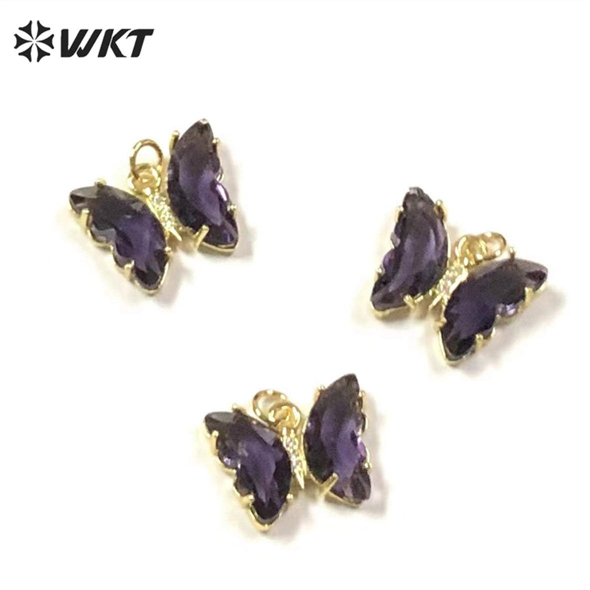 WT-MP244 Cute Pastoral Butterfly Pendant Small and Exquisite Zircon Pendant Women's Jewelry Accessories Cubic Zircon Pendant