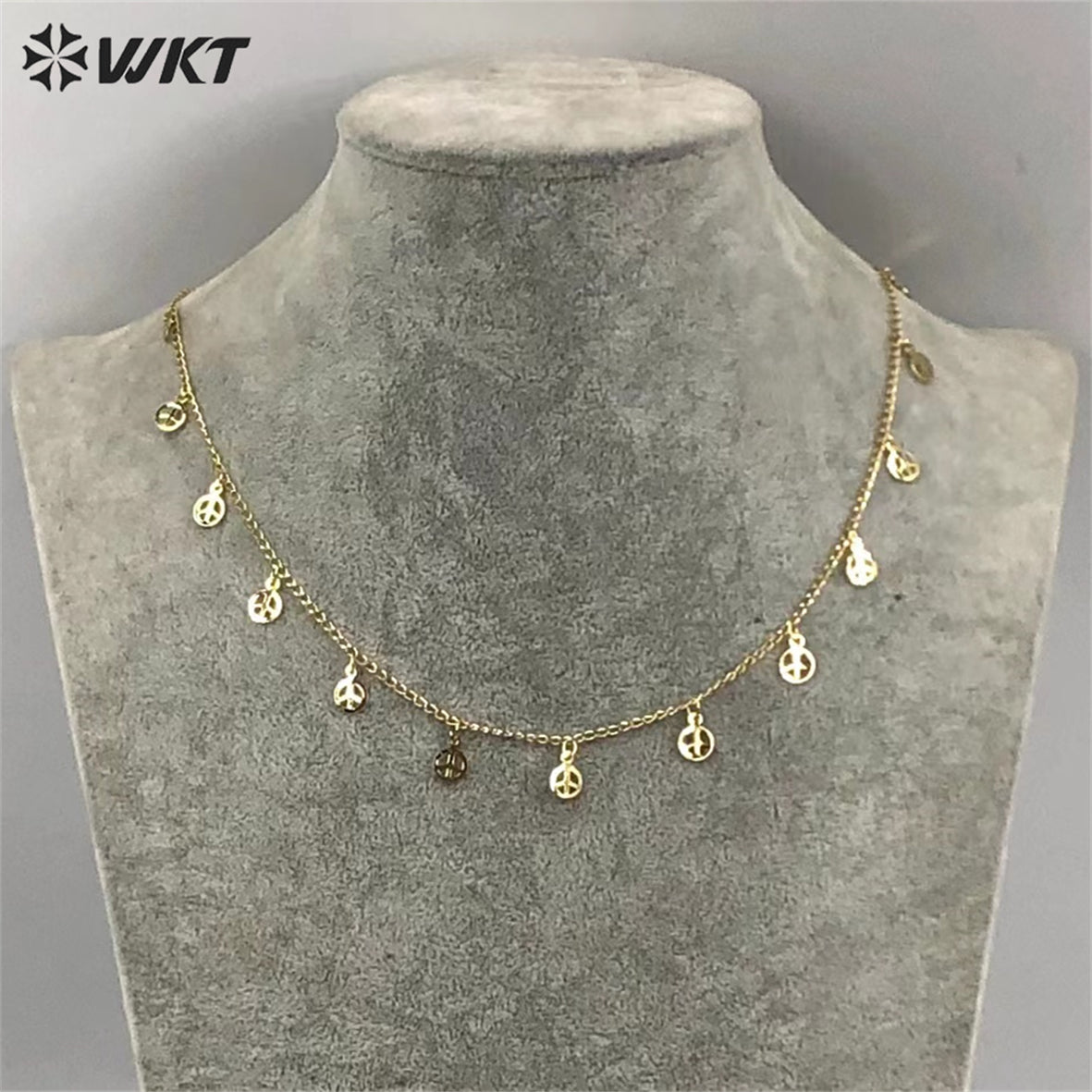 WT-BFN032 WKT Cute Fine Chains Necklace Round Shape Necklace Fashion Choker Jewelry Making Components 18inch Charm Necklace