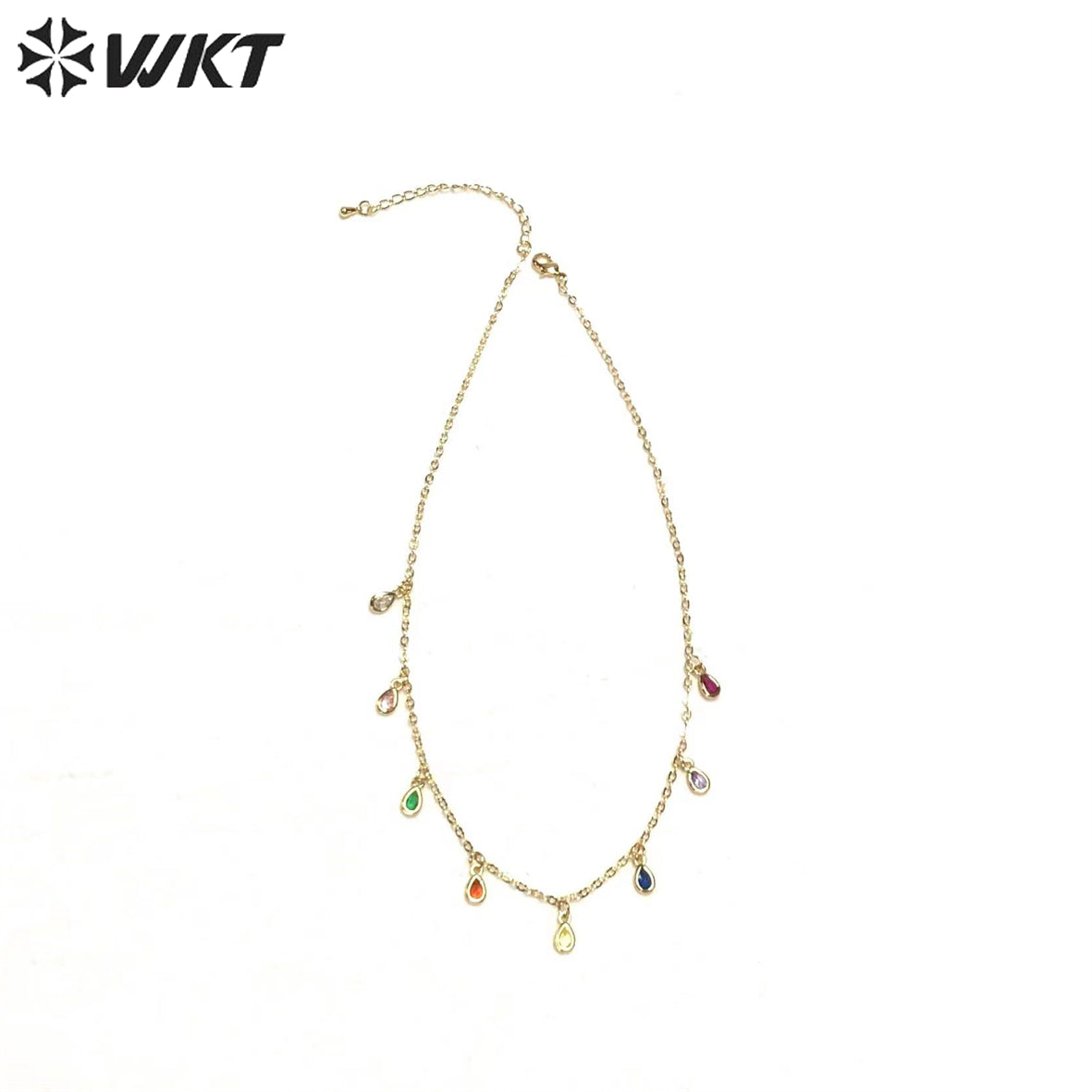 WT-BFN028 WKT Popular Trendy Fashion Sexy Choker Necklace for Women Shiny Cubic Zircon Luxury Necklace Jewelry Gift