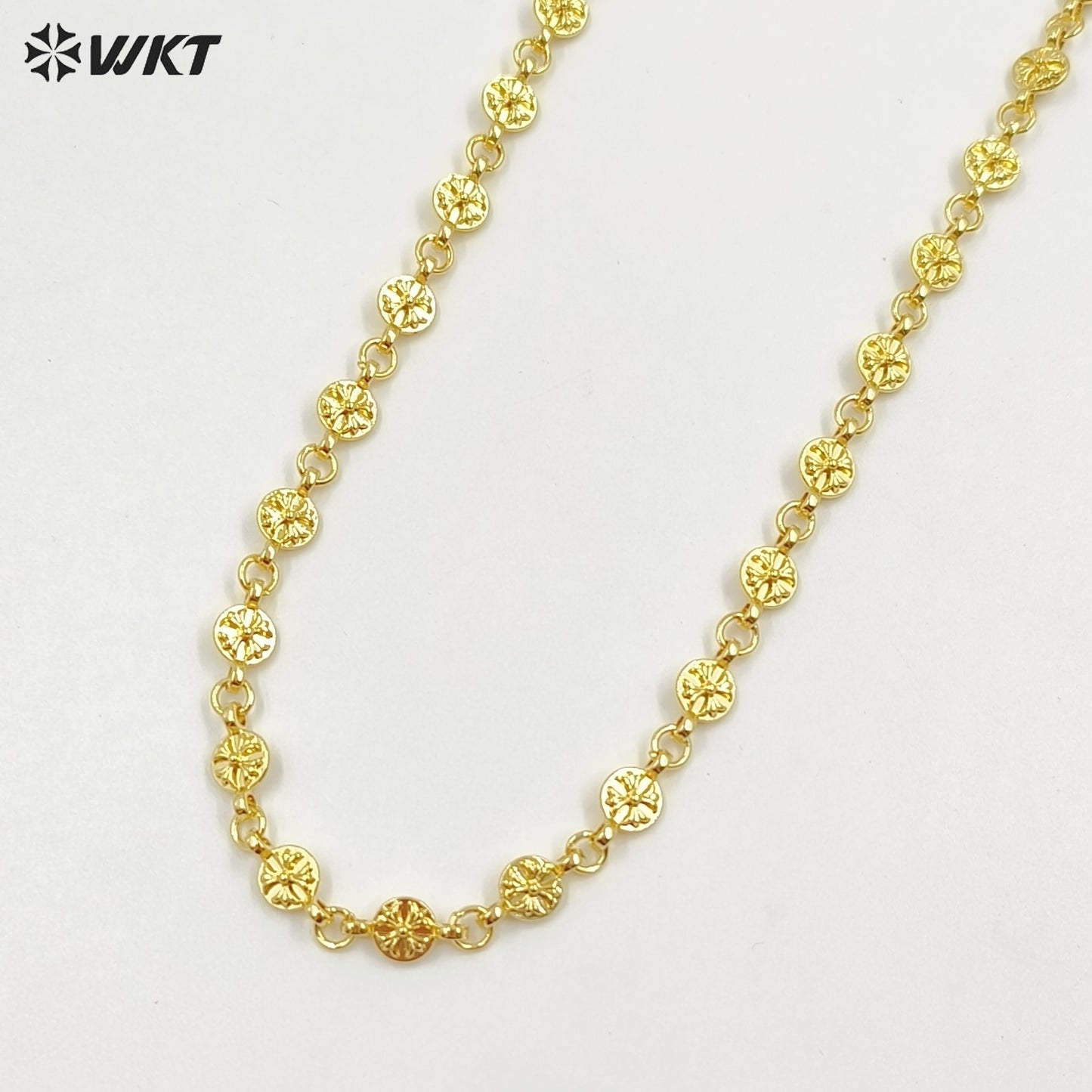 WT-BC250 Amazing Fashion Chunky Unique Handmade Connect 18k Real Gold Plated Chain Accessory for Jewelry Design