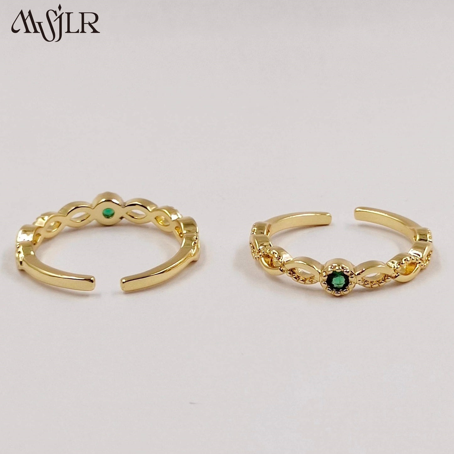 WKT-MVR057 Popular Exquisite Gemston European and American Colorful Zircon Ring Female Handpiece Open Ring