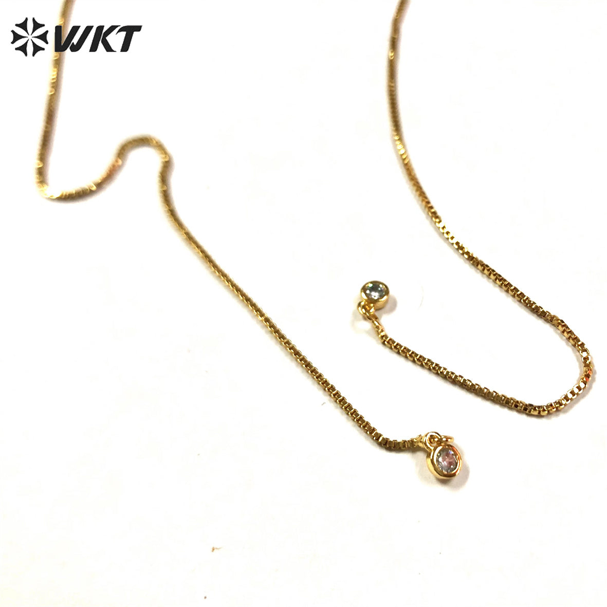 WT-BFN041 30inch Length Gold Chain With 18k Gold Plated Yellow Brass Chain Exquisite and Compact Link Chain for Paty