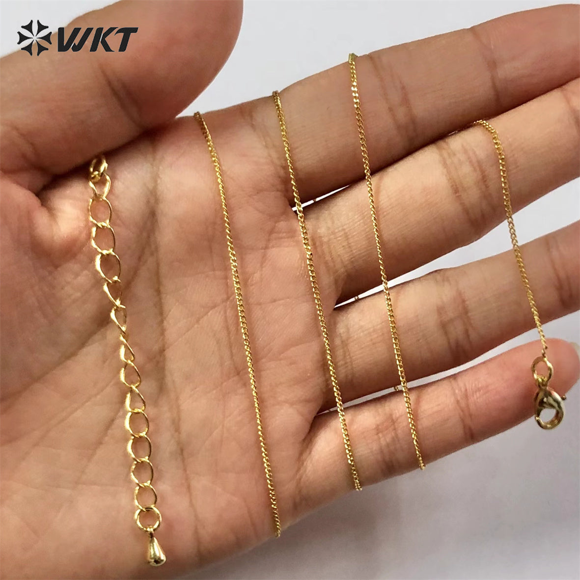 WT-N1035 WKT New Necklace Fashion Jewelry Best Electroplated Resist Tarnishable Brass Necklace Chain