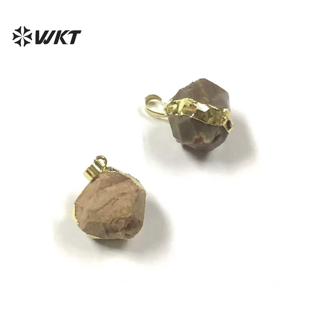 WT-P1775 Shiny Rock Style Round Natural Stones Rose Crystal Pendants Indian Agate Pendants Raw Crystal Pendant Lady Jewelry
