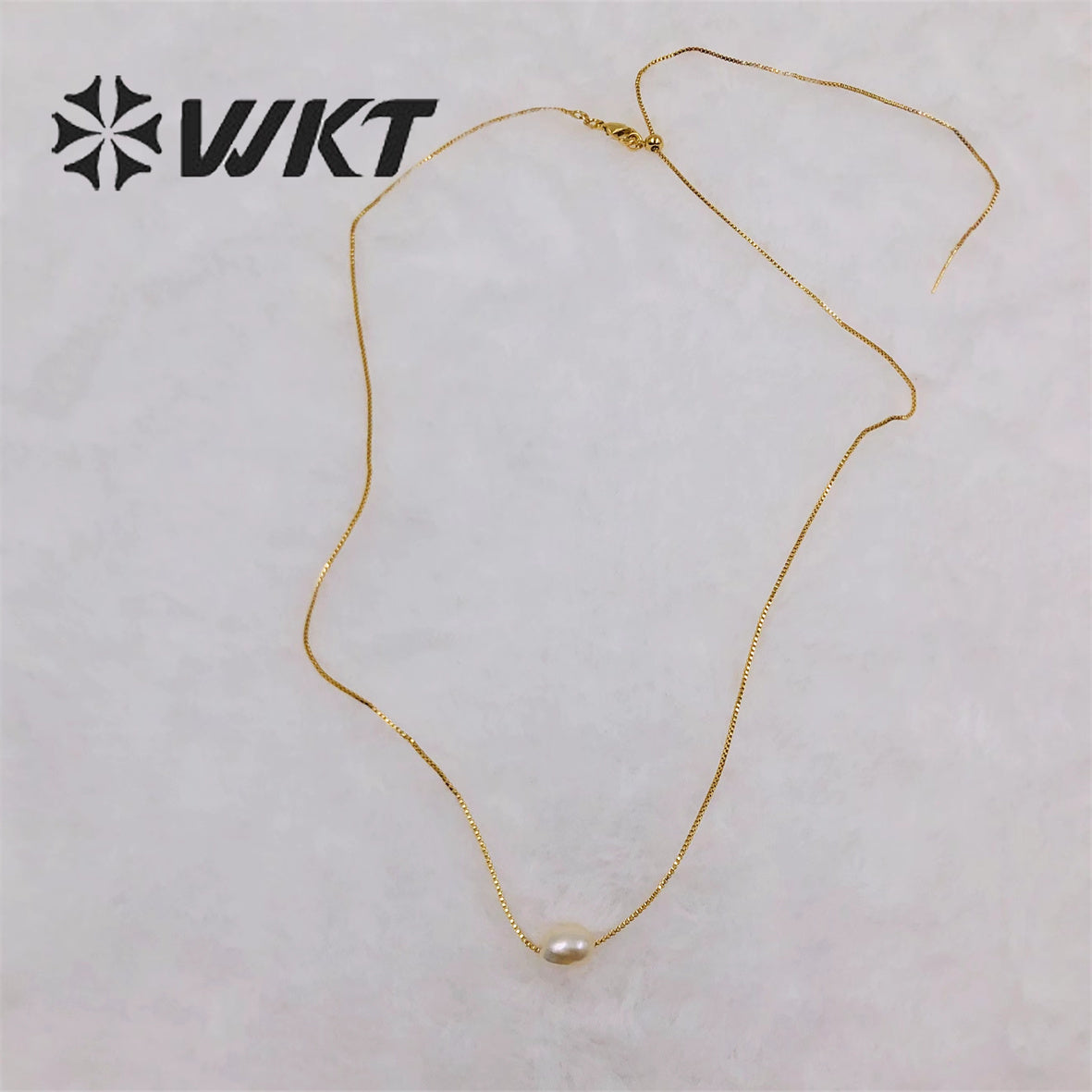 WT-JN163 Baroque Irregular Round Natural Freshwater Pearl Necklaces Black Pearl Necklace Marine Life Charms for Wedding Jewelry