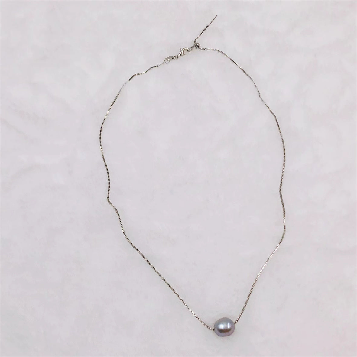 WT-JN163 Baroque Irregular Round Natural Freshwater Pearl Necklaces Black Pearl Necklace Marine Life Charms for Wedding Jewelry