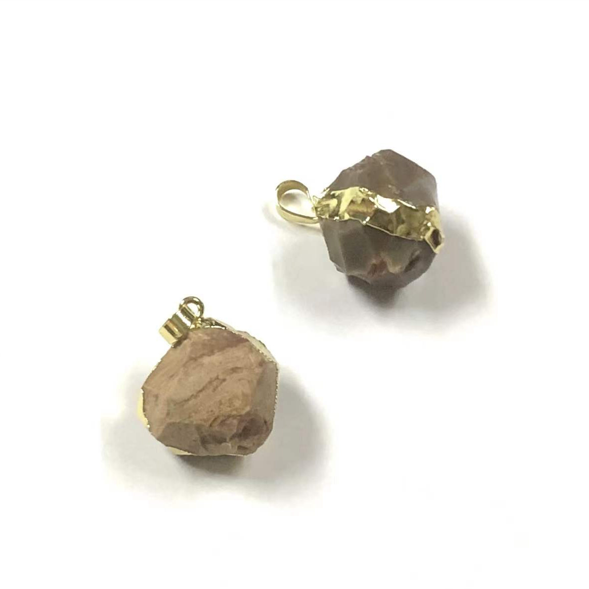 WT-P1775 Shiny Rock Style Round Natural Stones Rose Crystal Pendants Indian Agate Pendants Raw Crystal Pendant Lady Jewelry
