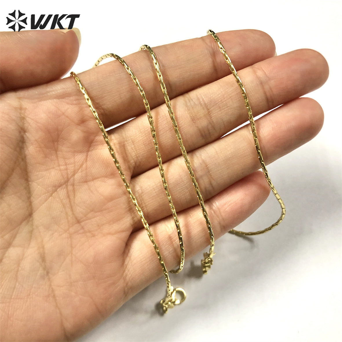 WT-BFN033 Beautiful Women Brass Chain Gold Chain Brass With Gold Plated Link Chains for DIY Jewelry Findings