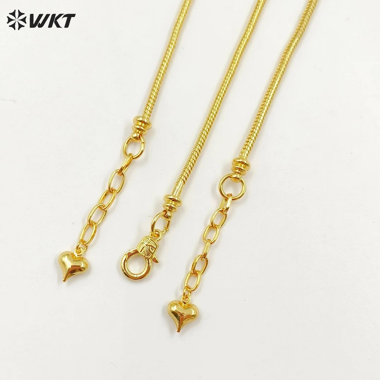 WT-JF344 Wholesale New Gold Plated Snake Chain Soft Metal Charm Bracelets Fashion Jewelry for Women