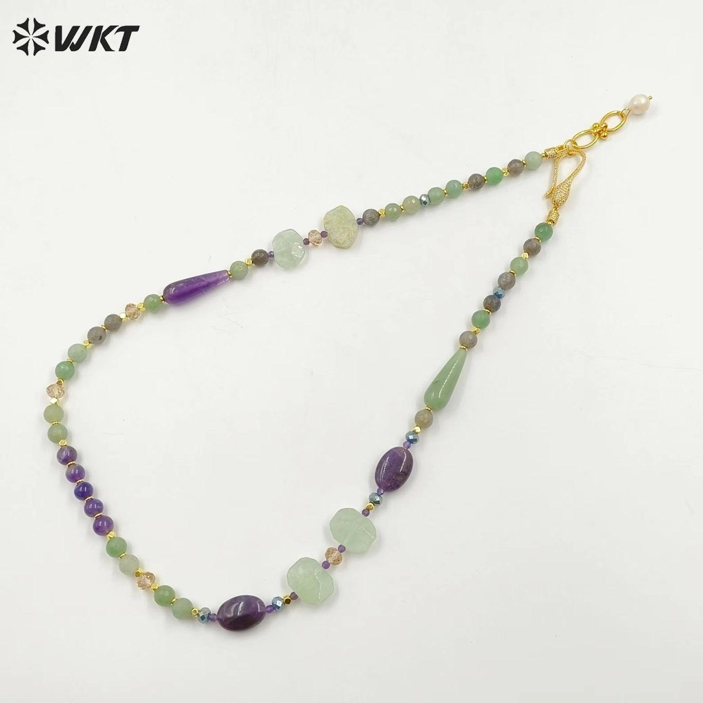 WT-N1475 Wholesale Fashion Gorgeous Hand Made Natural Stone Strand Beads Jewelry Women Necklace for Anneversary