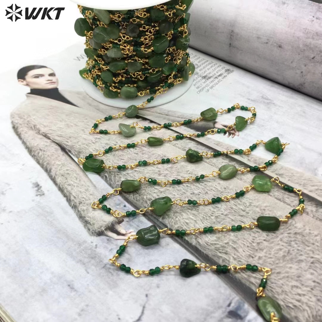 WT-RBC241 Newest Hand Make Natural Strand Stone Beads Rosary Jewelry Chain for Necklace Finding DIY