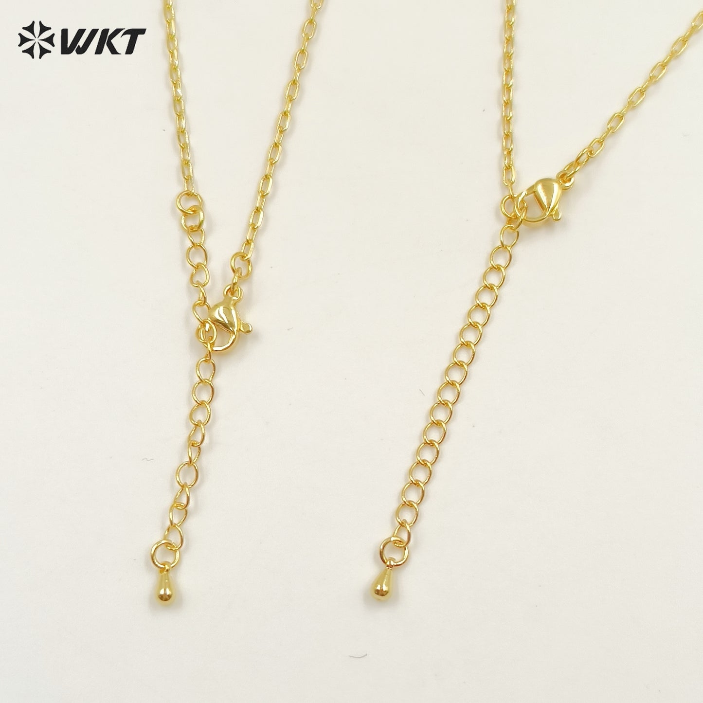 WT-BFN020 Wonderful 18 Inch Long Brass With Gold Necklace Chain Jewelry Tiny Link Chain Necklace Resist Tarnishable