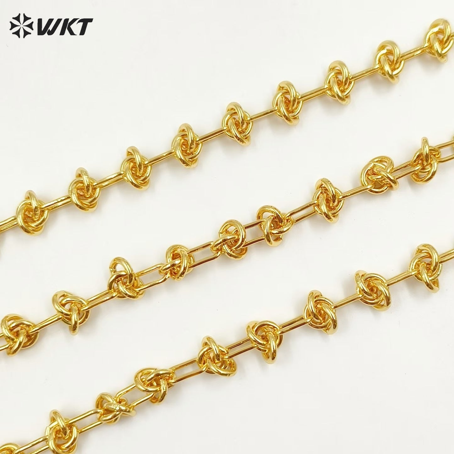 WT-BC236 Wholesale Hot Style Stylish 18K Gold Plated Natural Brass Clasp Chain Can Be Made Bracelet Necklace Jewelry Accessories
