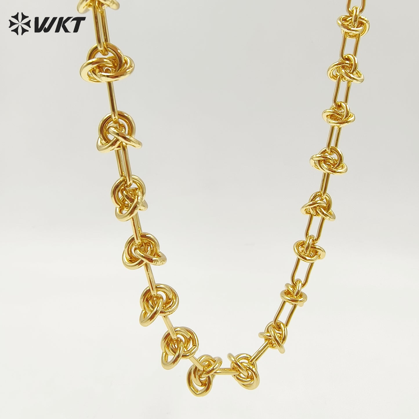 WT-BC236 Wholesale Hot Style Stylish 18K Gold Plated Natural Brass Clasp Chain Can Be Made Bracelet Necklace Jewelry Accessories