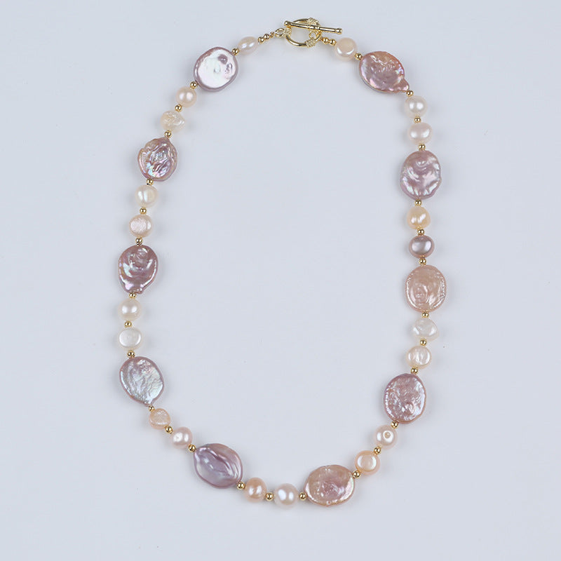 WT-JN276 Amazing Gorgeous Natural Colorful Brightly High Quality Freshwater Pearl Necklace and Bracelet Jewelry Set