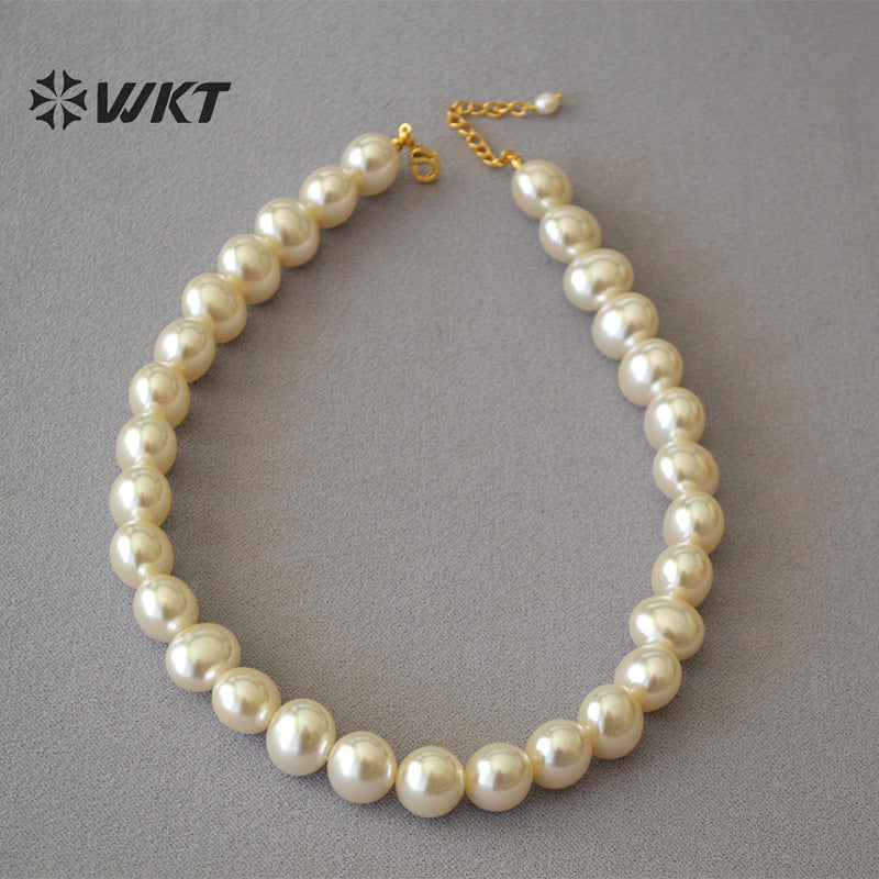 WT-JN177 French Elegant Pearl Necklaces Full Strings and Other Large Pearl Necklaces Women's Jewelry Natural Pearl Necklaces