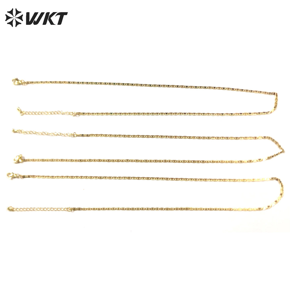 WT-BFN036 Best Sell Yellow Brass Chain with 18k Gold Plated Chain High Quality Chain Necklace for Jewelry Finding
