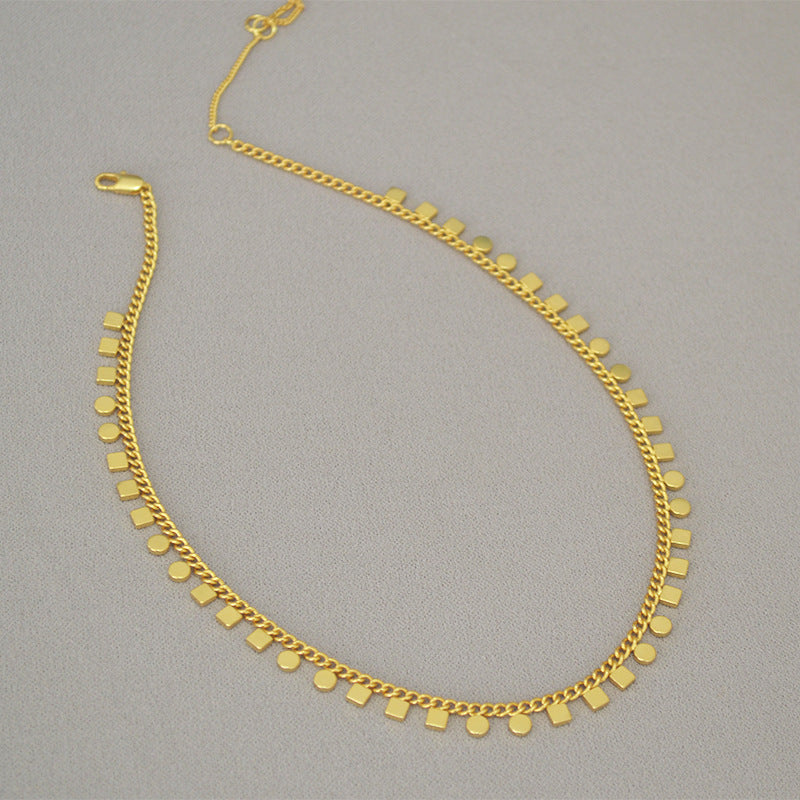 BFN014 Amazing Unique Cool Fashion 18k Morden Gold Plated Welding Chain Necklace Big Statement Charm Simple Metal Necklace