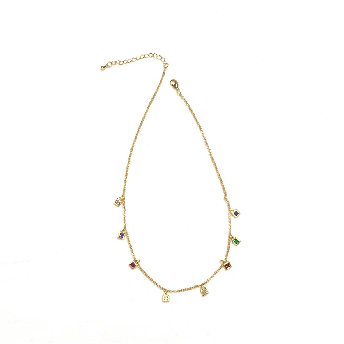 WT-BFN028 WKT Popular Trendy Fashion Sexy Choker Necklace for Women Shiny Cubic Zircon Luxury Necklace Jewelry Gift