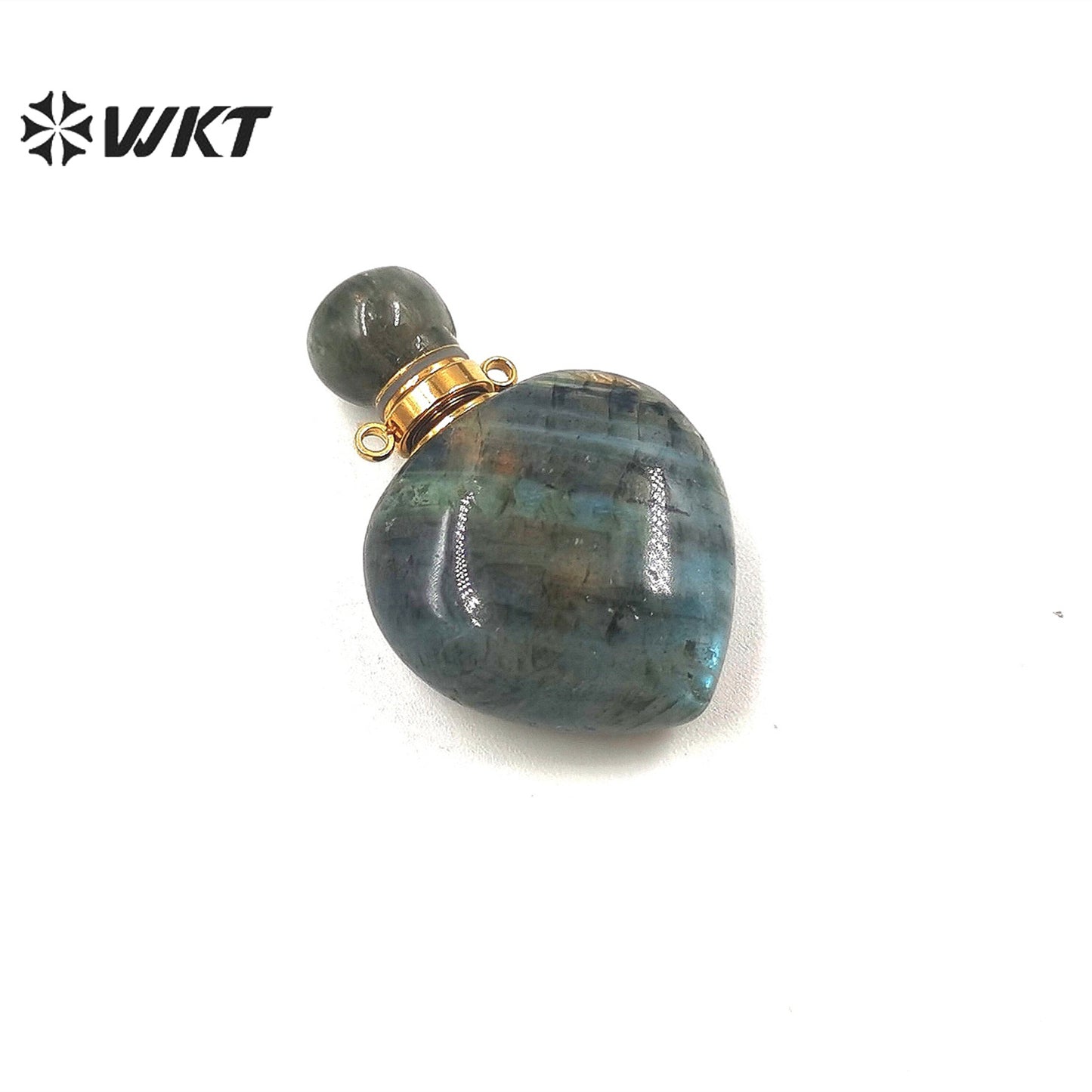 WT-P1796 Charming Pattern Labradorite Pendant Love Perfume Bottle Pendant Women Jewelry Accessories DIY Natural Stone Pendant