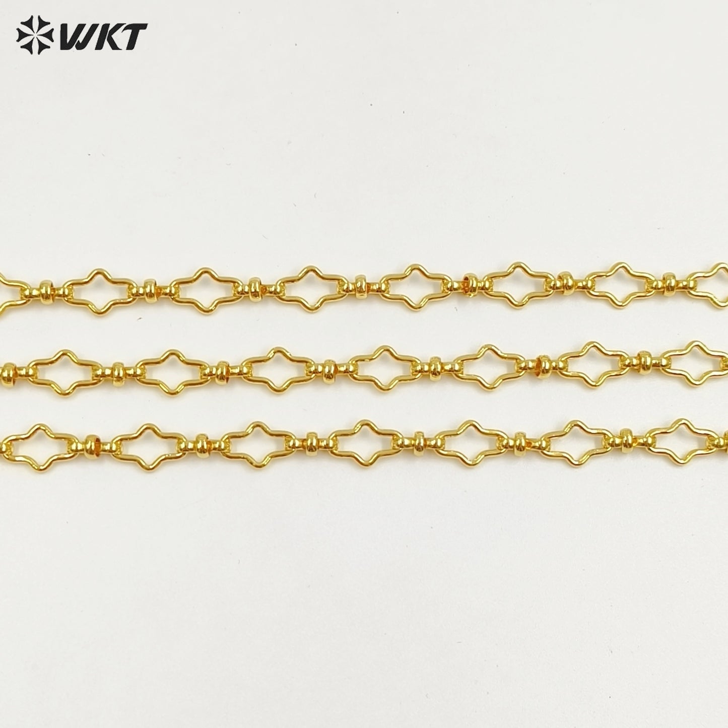 WT-BC263 Newest Sales Fashion Style Cross Shape Chain Yellow Brass With Gold Plated For Women Jewelry Handmade Wholesale