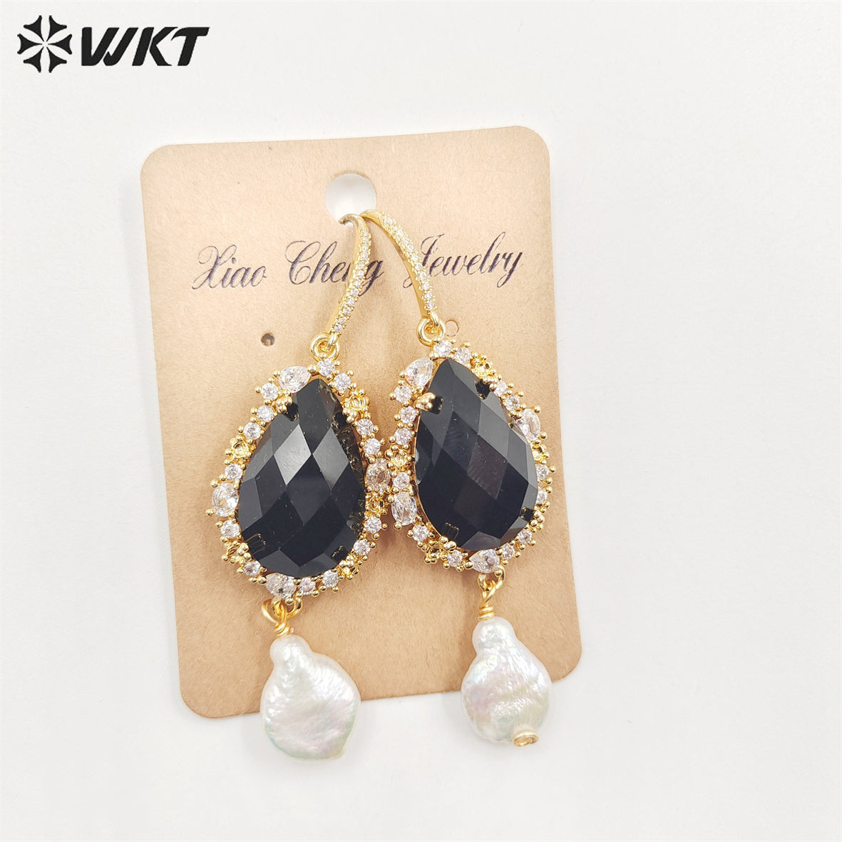 WT-E706 WKT New Design Gorgeous Natural Lapis Amethyst Stone Hoop Earring 18k Enviramental Electroplated Drop Gift Earring