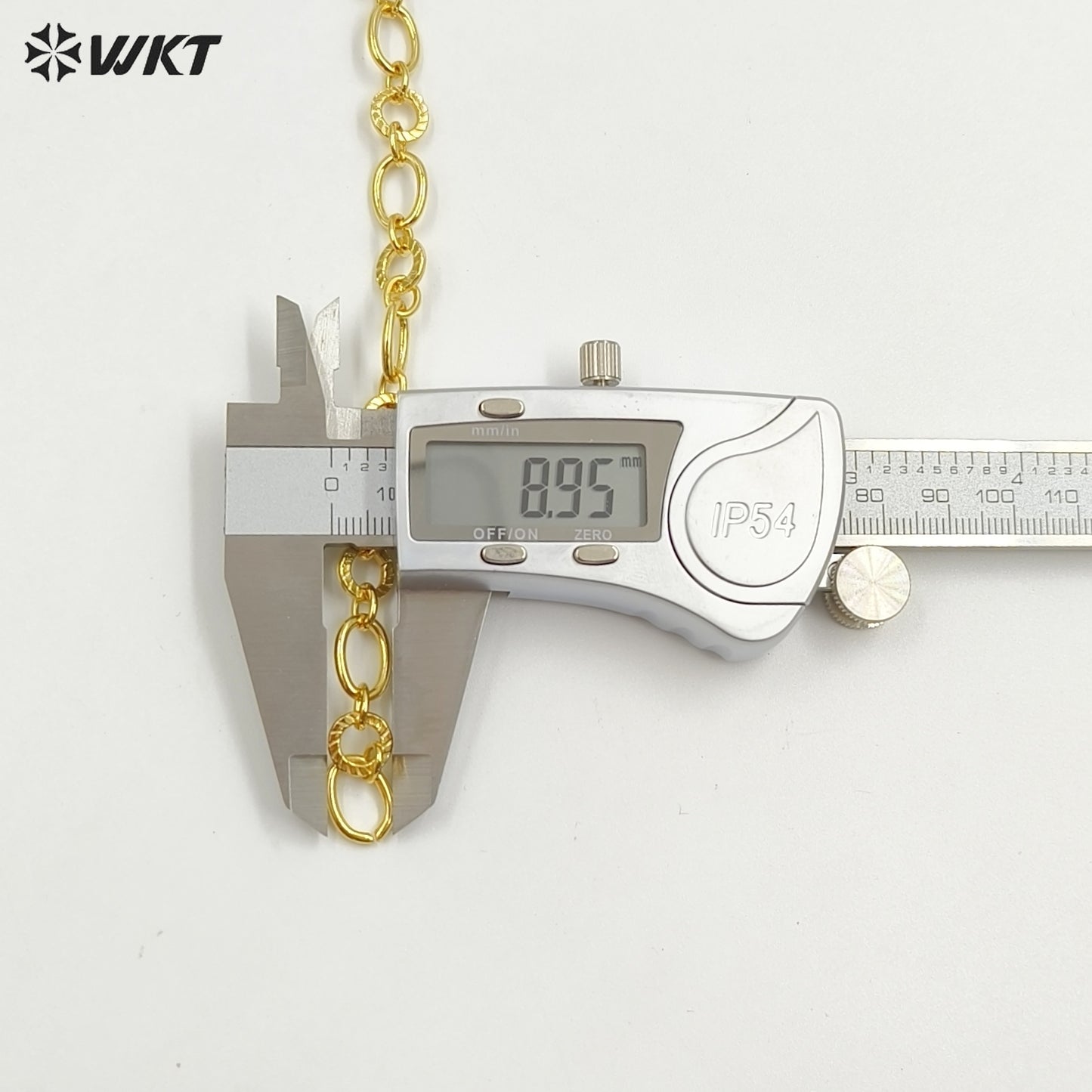 WT-BC259 Luxury Jewelry Accessories Link Chain with Big and Small Circles Yellow Brass Gold Plated for Ladies Necklace Making