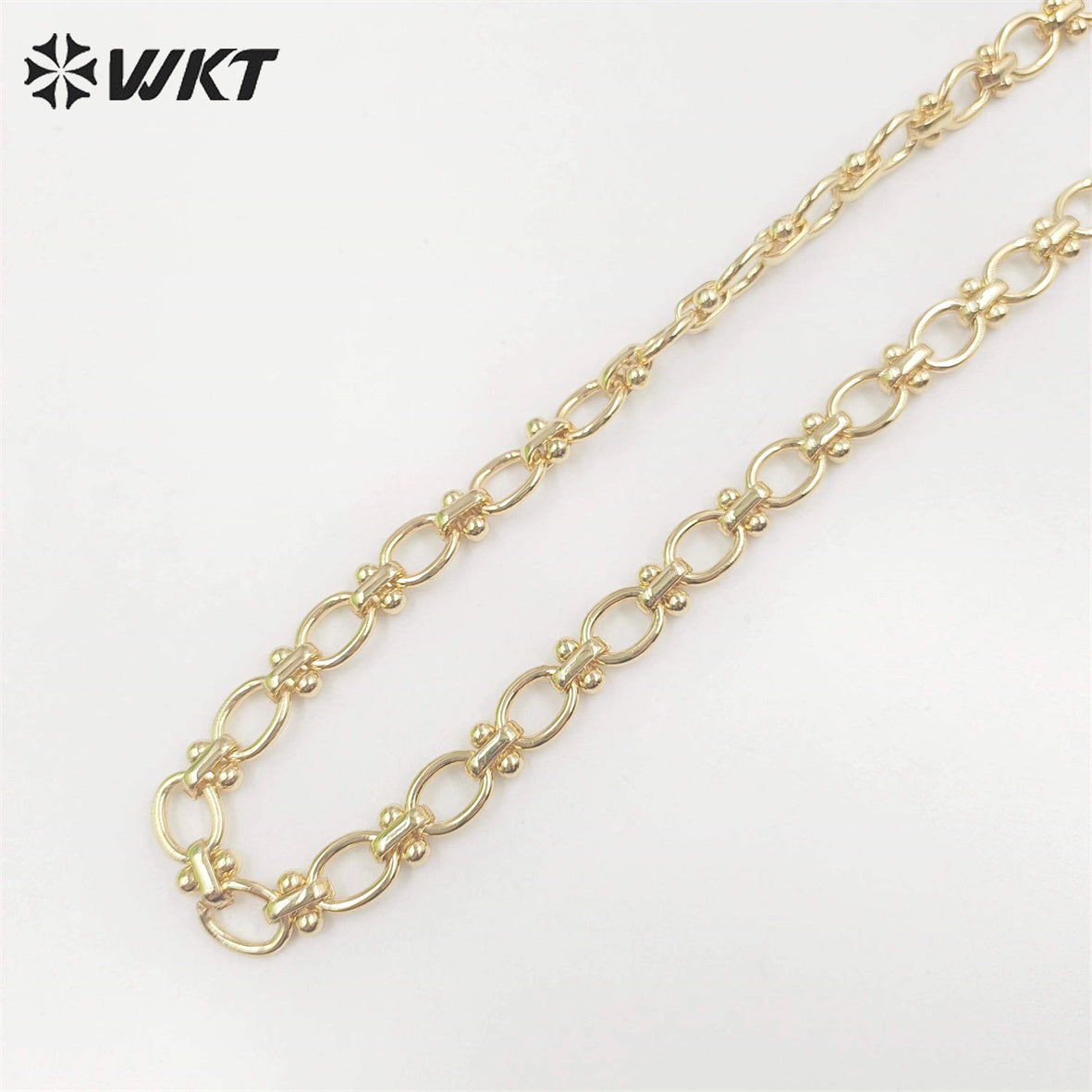 WT-BC192 Newest Fashion 18k Real Gold Plated Brass Chain Sell by Meters Oval Shape Handmade Europe Style Big Metal Chain