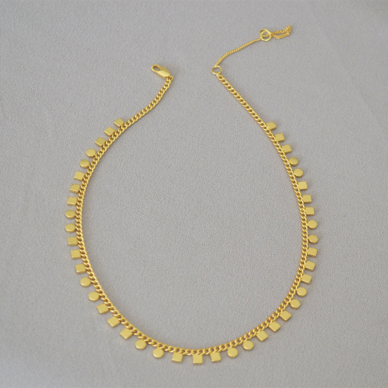 BFN014 Amazing Unique Cool Fashion 18k Morden Gold Plated Welding Chain Necklace Big Statement Charm Simple Metal Necklace