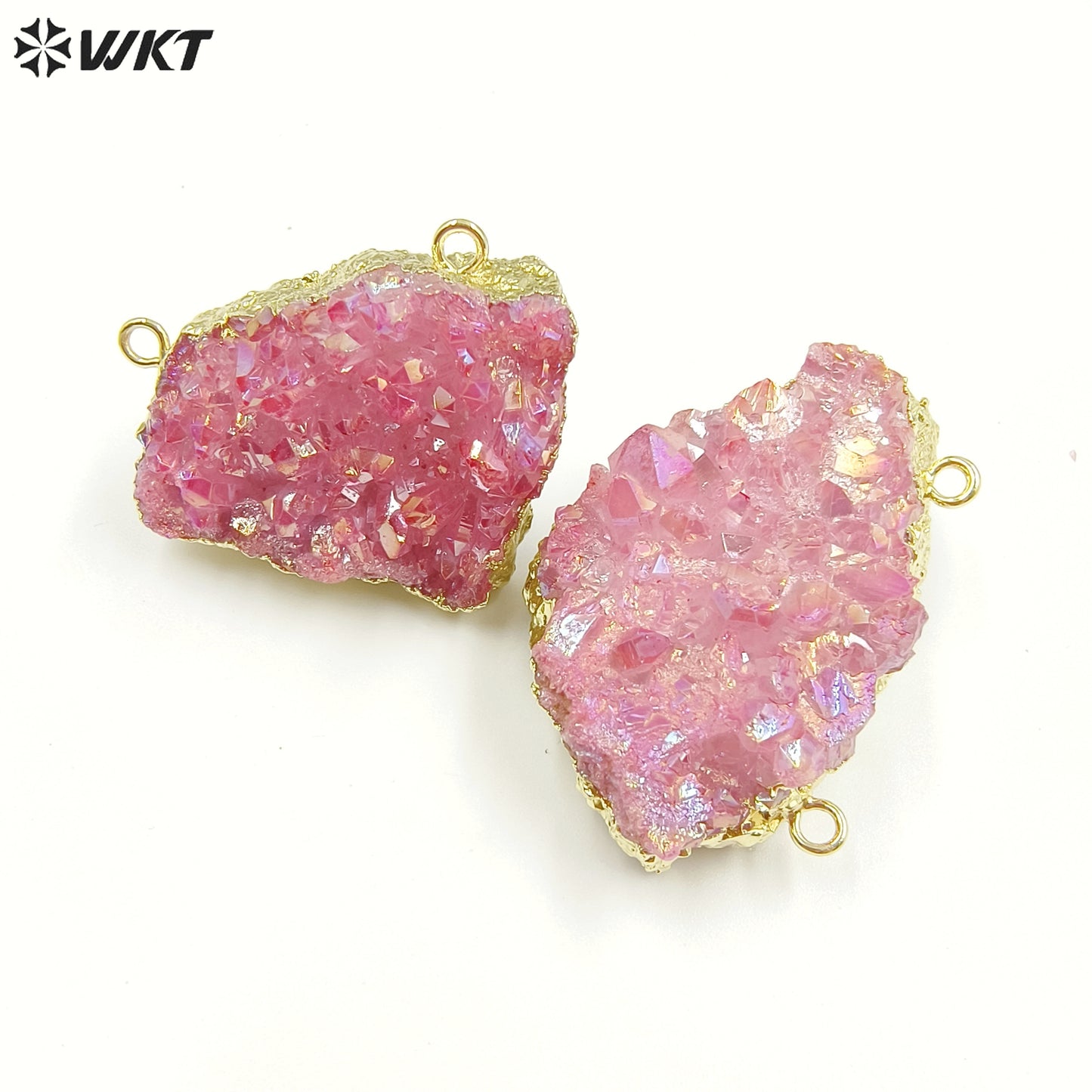 WT-P1918 Fashion Design New Precious Colorful Stone Oval Amazonite Amethyst Stone Aura Crystal Quartz Pendants