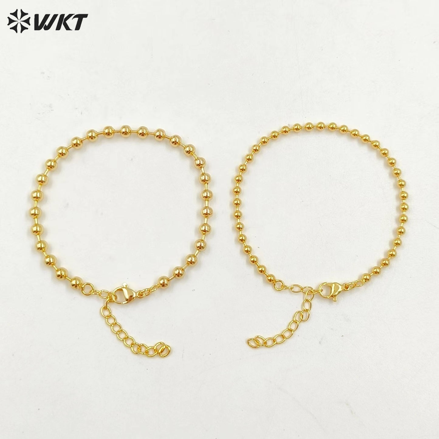 WT-JF343 Newest Fashion 18K Real Gold Plated Round Brass Beads Made Women Bracelets Unique Lady Daily Wear Jewelry