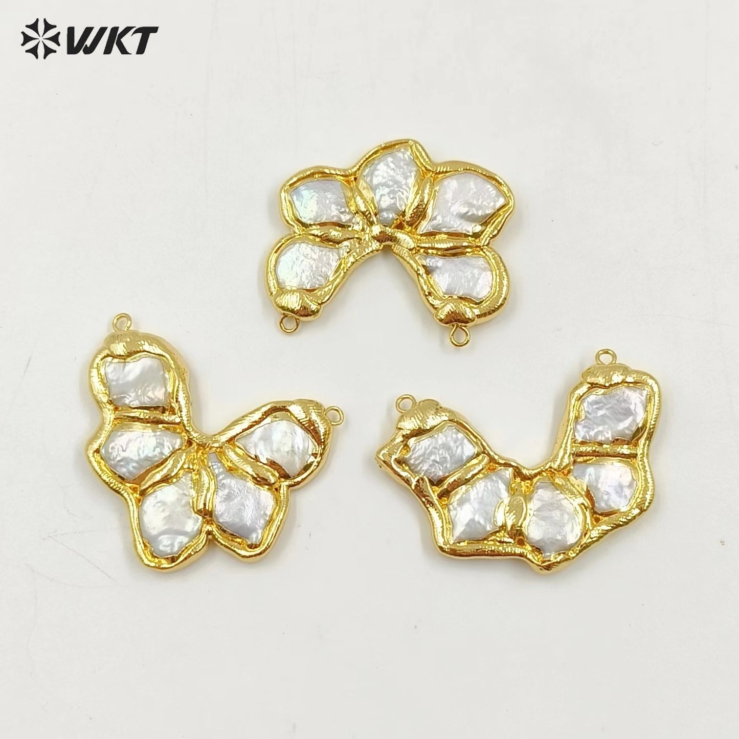 WT-JP362 WKT Exclusive Design Gorgeous Europe Fashion Handmade Gold Plated Natural Pearl Statement Pendants