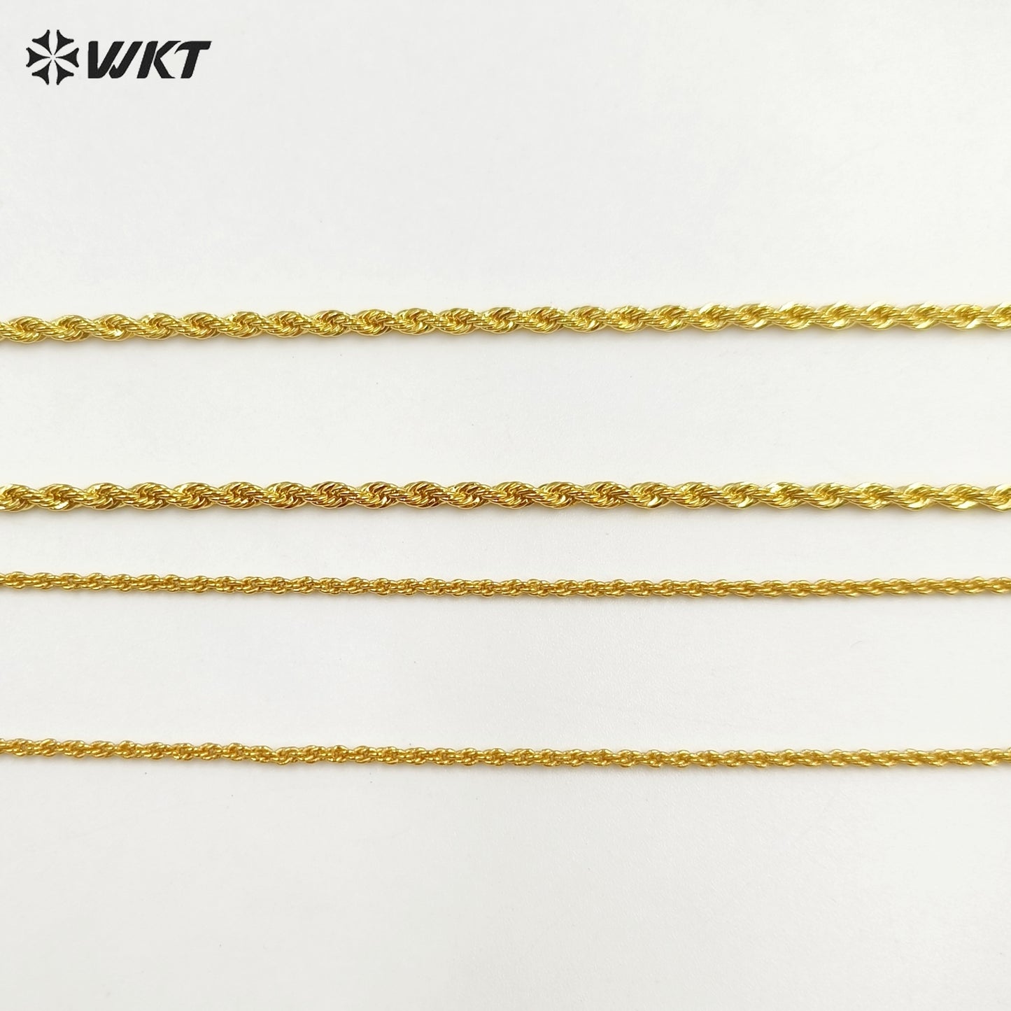 WT-BFN024 WKT Special Yellow Brass Chain Necklace Fashion Choker Jewelry Accessories Durable Decoration Twisted Chain