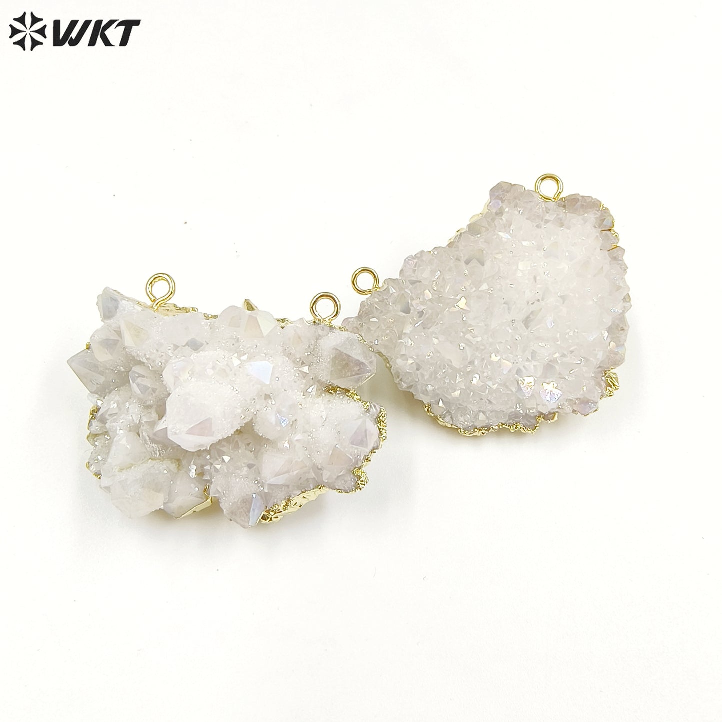 WT-P1918 Fashion Design New Precious Colorful Stone Oval Amazonite Amethyst Stone Aura Crystal Quartz Pendants