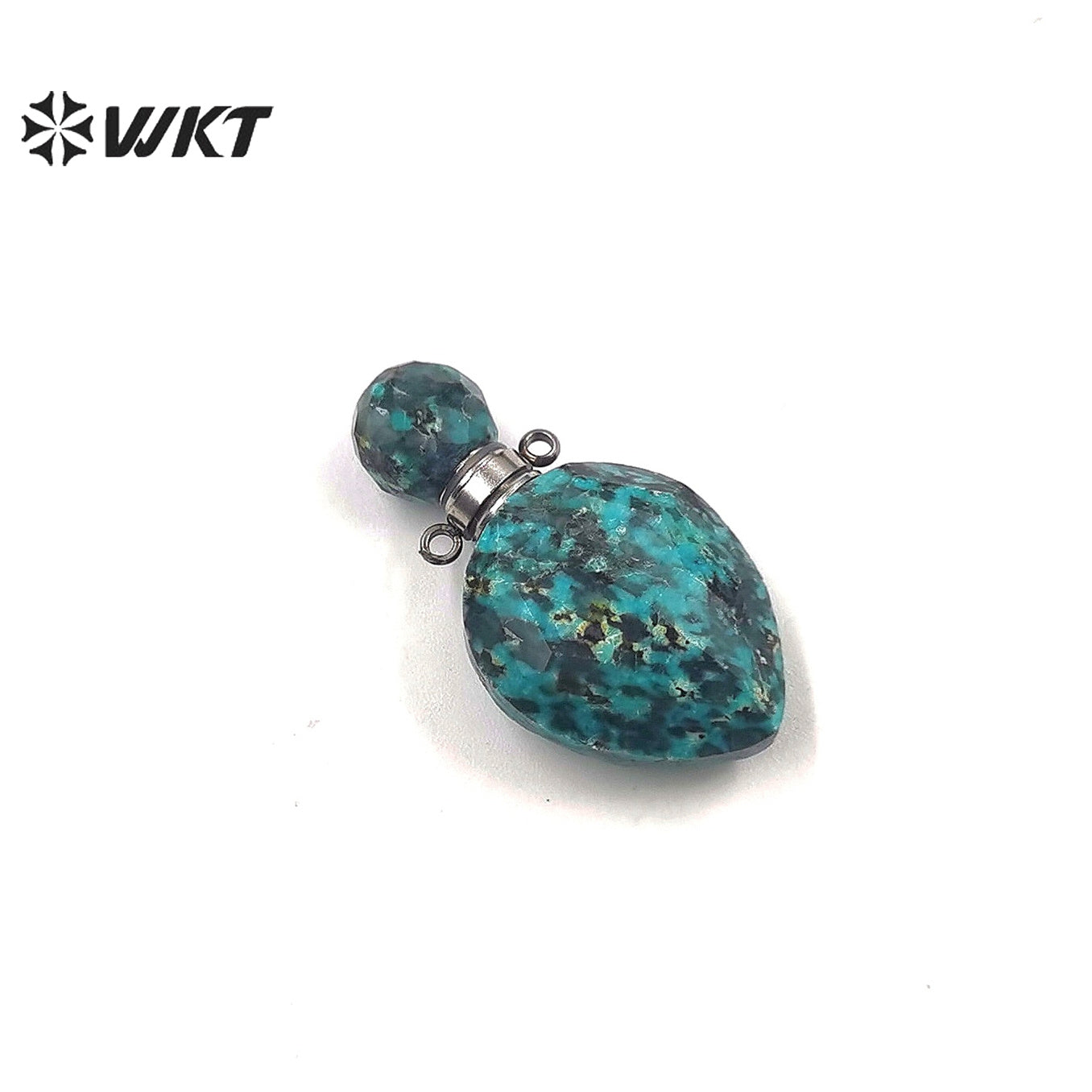 WT-P1795 Attractive Pendant Bohemia Style Perfume Bottle Pendant Textured Women Jewelry Accessories Natural Stone Pendant
