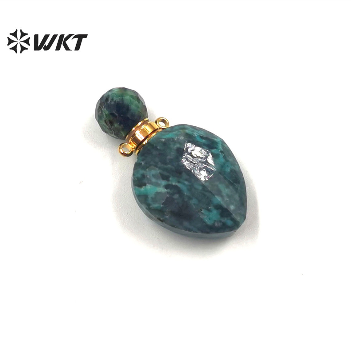 WT-P1795 Attractive Pendant Bohemia Style Perfume Bottle Pendant Textured Women Jewelry Accessories Natural Stone Pendant