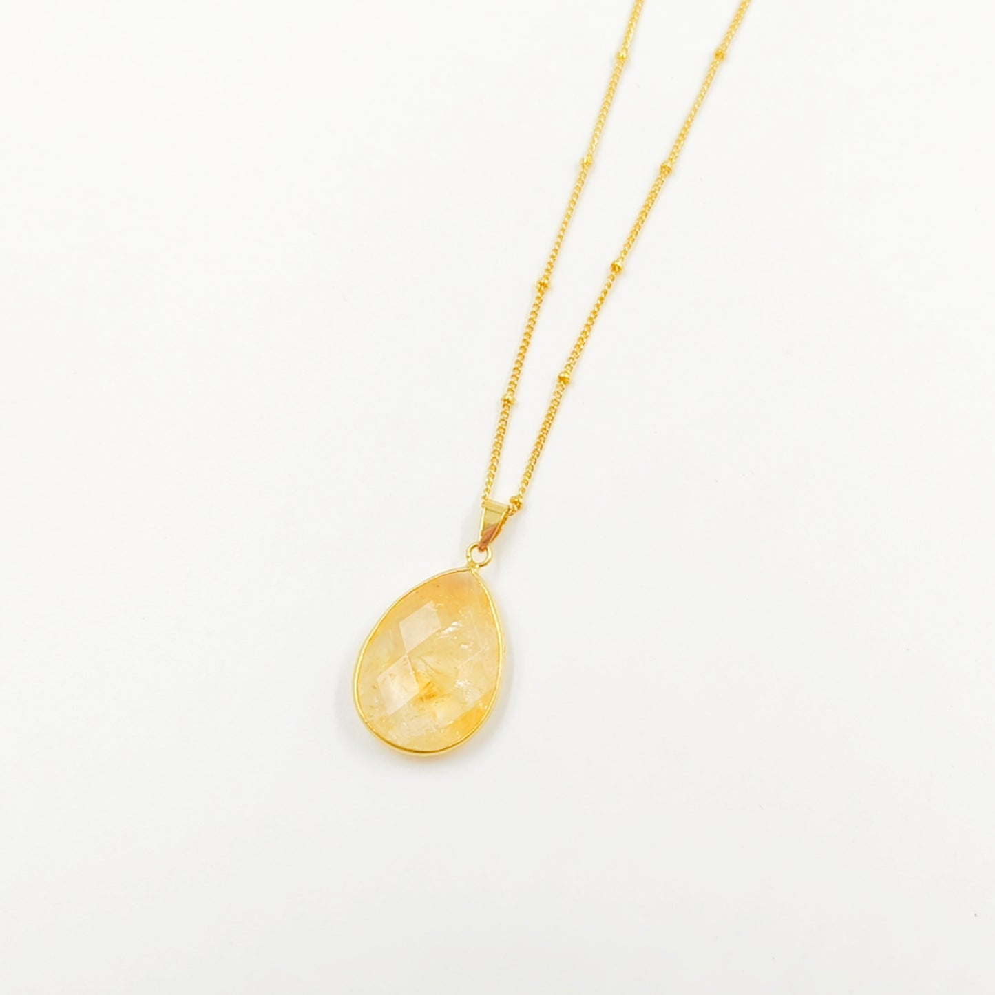 WT-N1418 Amazing INS Hot Natural Stone Made Drop Gemstone Necklace Women Precious Teardrop Stone Necklace