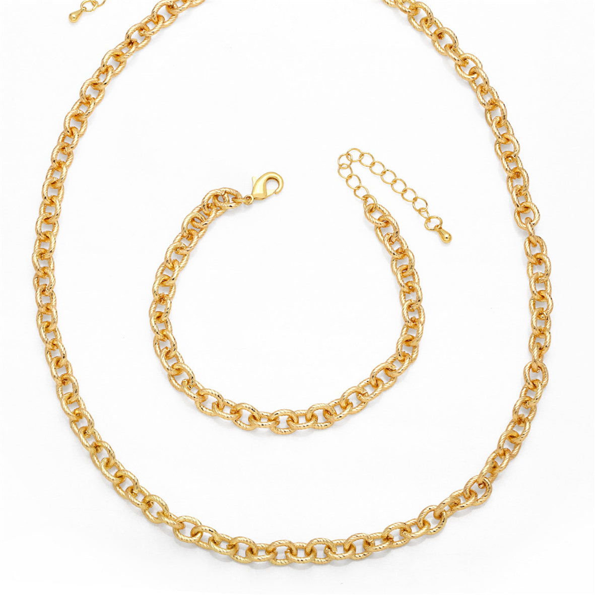 WT-BFN050 Hip-hop Punk Style Exaggerated Necklace Street-style Fashion Chunky Chain Necklace Bracelet Thick Link Chain Necklace