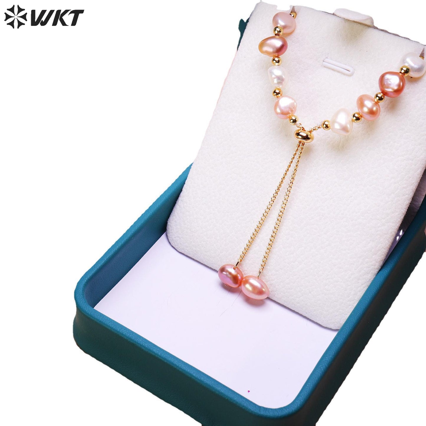 MPB115 Wholesale Fashion Gorgeous Natural Rice Freshwater Pearl Bracelet Women Hand Strand Beads Adjustable Chain Bracelets