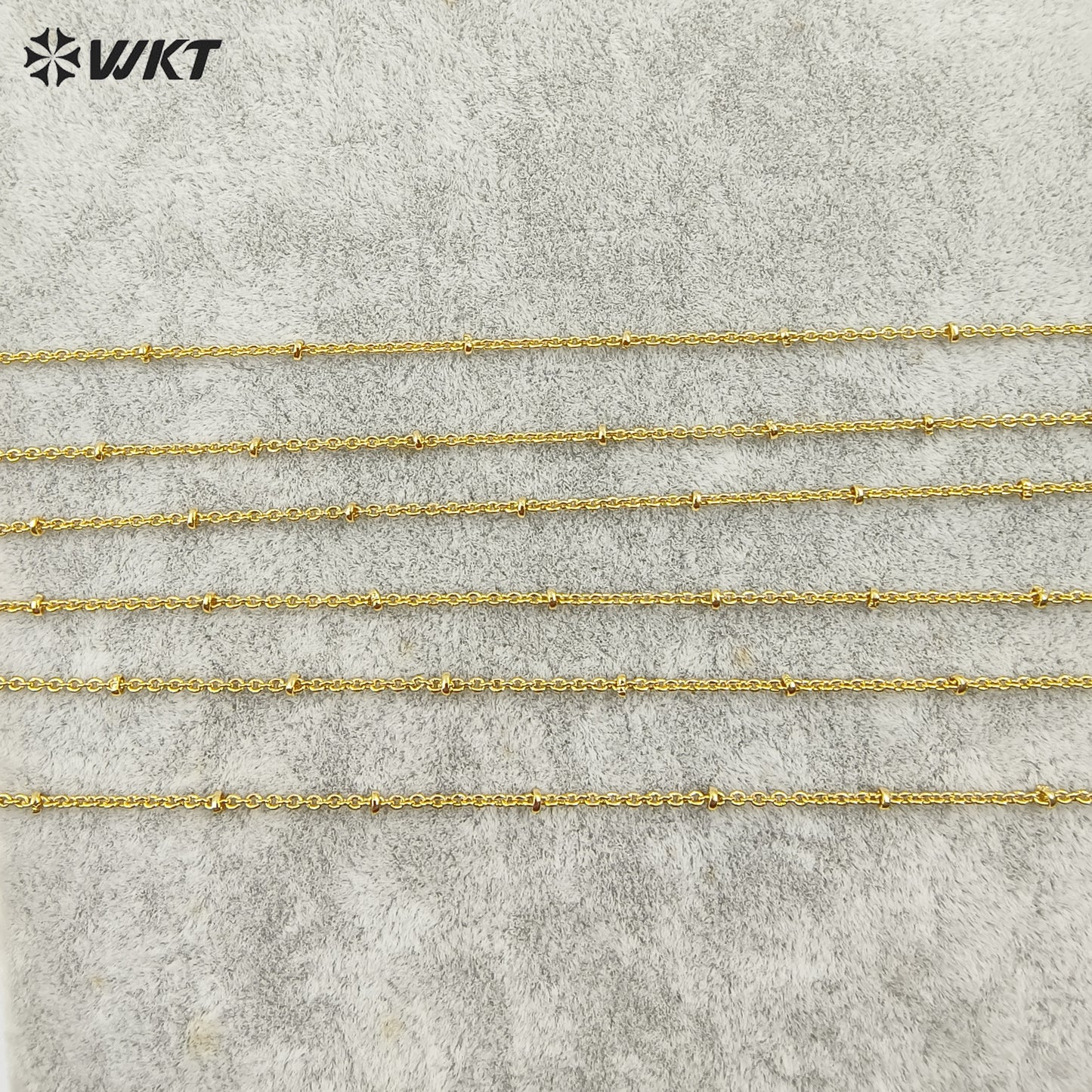 WT-BFN026 WKT Best Lovely Style Chain Necklace Men Women Gold Color Long Jewelry for Party Gift Collar Choker Beads Chain